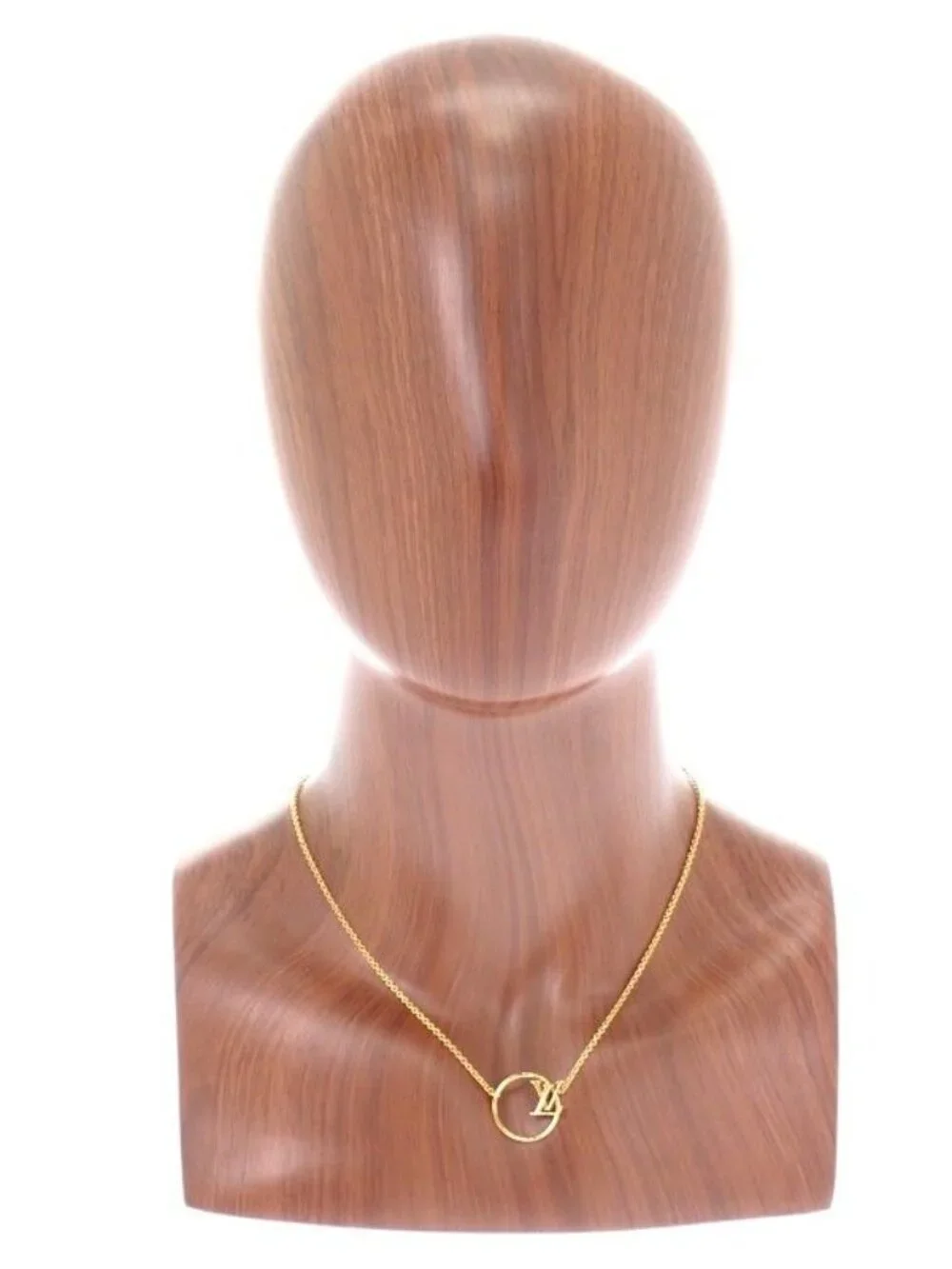 Louis Vuitton LV Eclipse Necklace Collier Metal Gold Logo - Picture 11 of 12